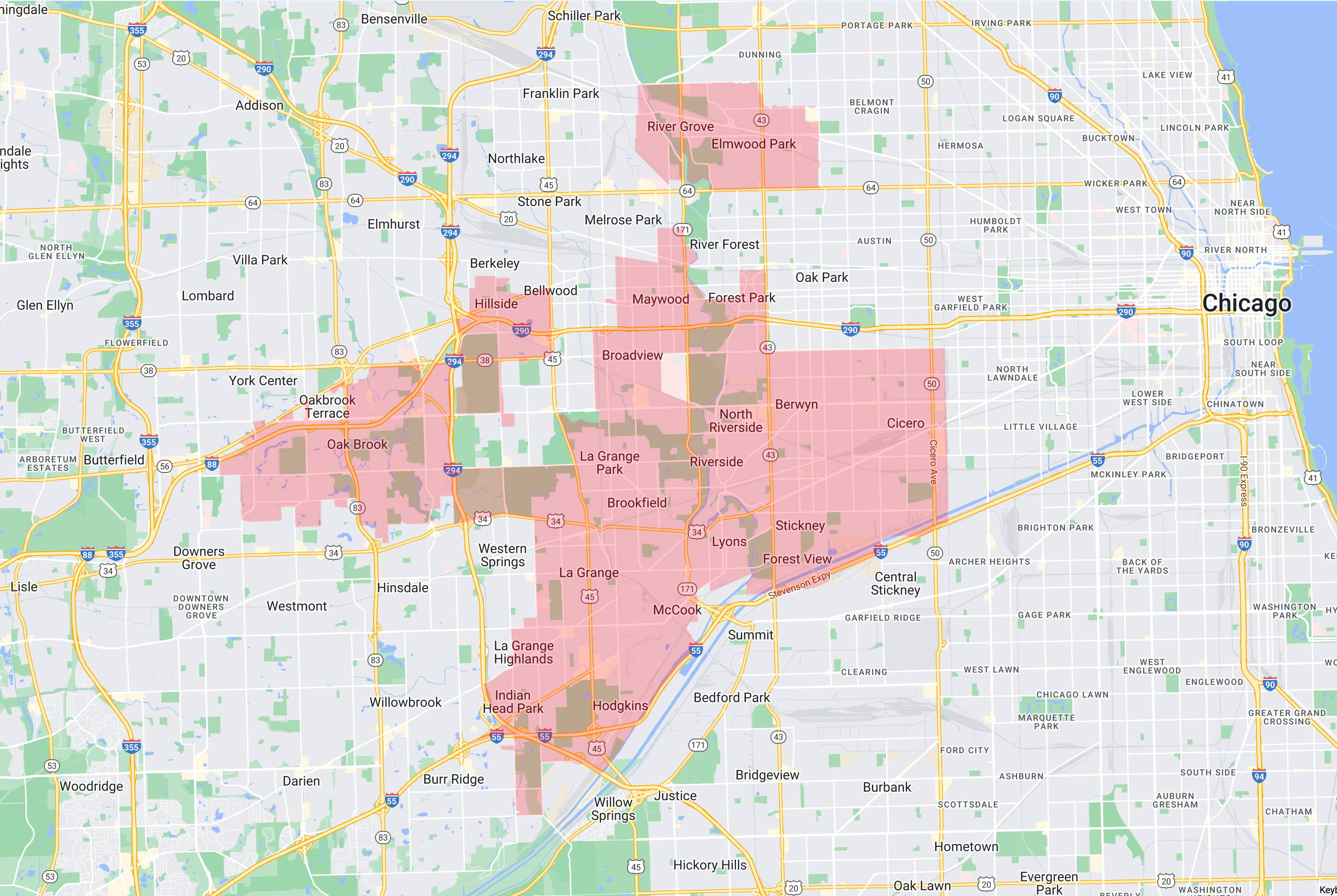 Service Area Map